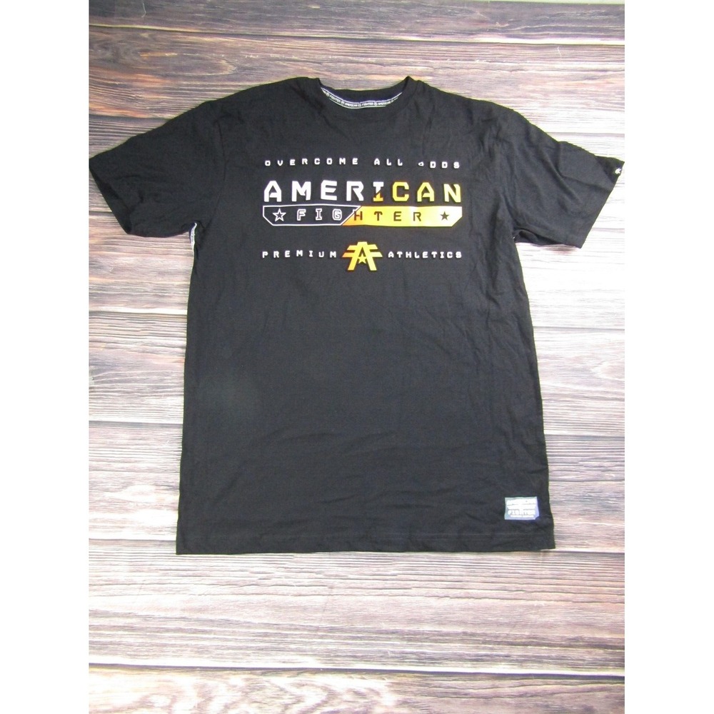 American Fighter T-Shirt Mens XL Black Graphic Overcome All Odds Athletics